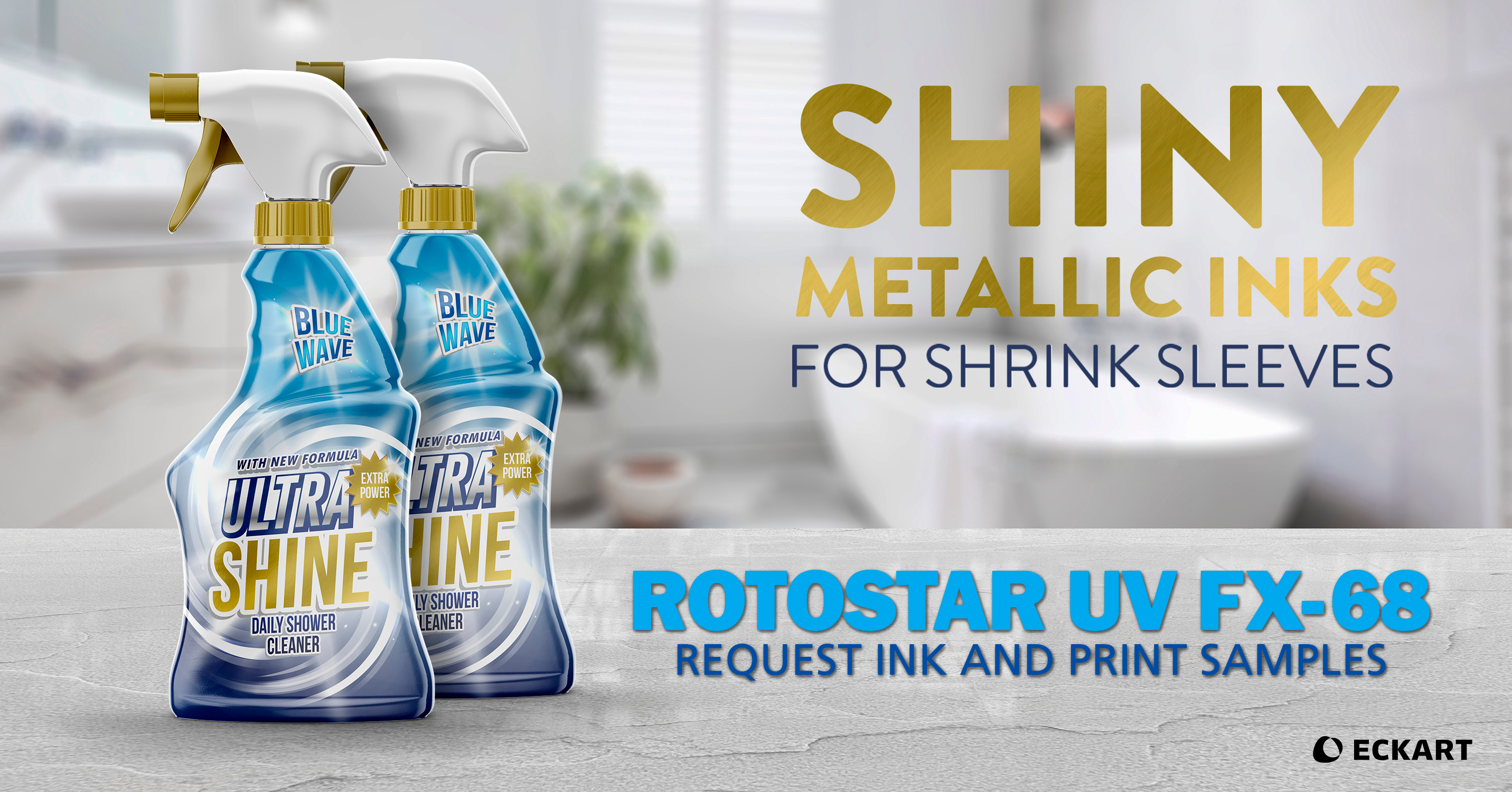 Advert for Metallic Inks with Cleaner Spray